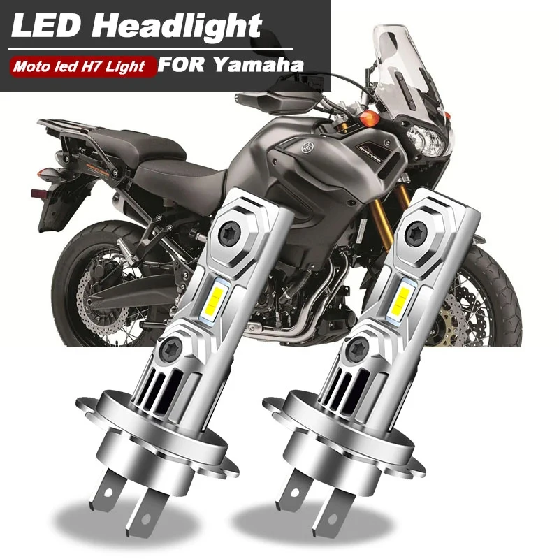 Motorcycle 60W White 12000lm H7 LED Headlight Bulbs 6500k CANbus For Yamaha Super Tenere XTZ1200 2012-2021