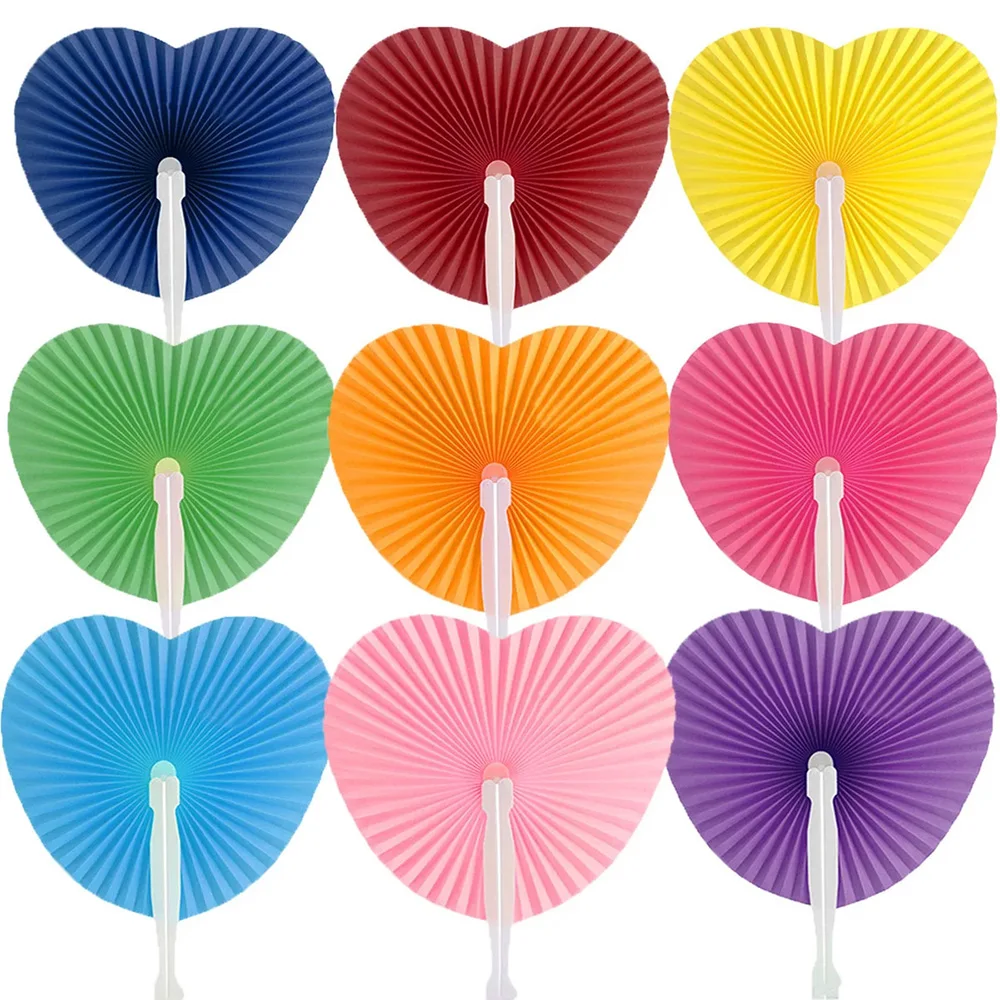 Abanico de papel plegable blanco para fiesta de cumpleaños de niños, regalos de invitados de boda, Baby Shower, decoración del hogar campestre, relleno de Piñata de 14,5 cm, 1 unidad