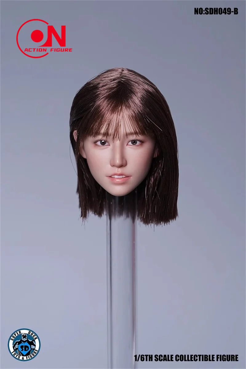 SUPER DUCK SDH049 1/6 Saika Kawakita Head Sculpt Carving Model Fit 12'' Female Soldier Suntan Action Figure Body
