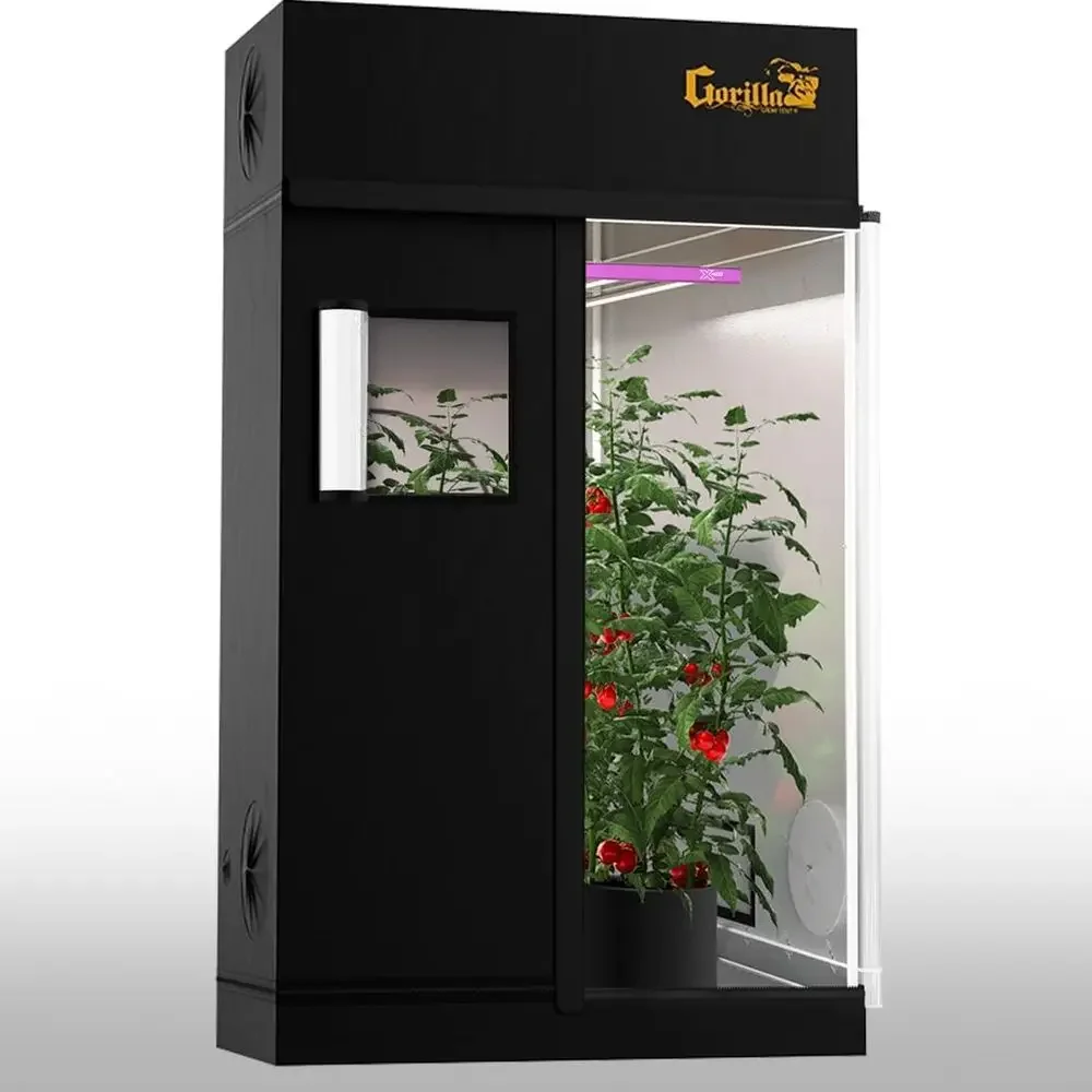 Maxi-Height Indoor Grow Tent with Extension Kit, Heavy-Duty Canvas, 300lb Hanging Capacity, Hydroponic System
