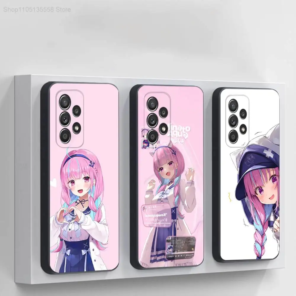 

M-Minato Aqua Hololive Phone Case For Samsung S 25,24,23,22,30,21,10,9,Ultra,Plus,Lite,FE,4,5G Black Soft Case