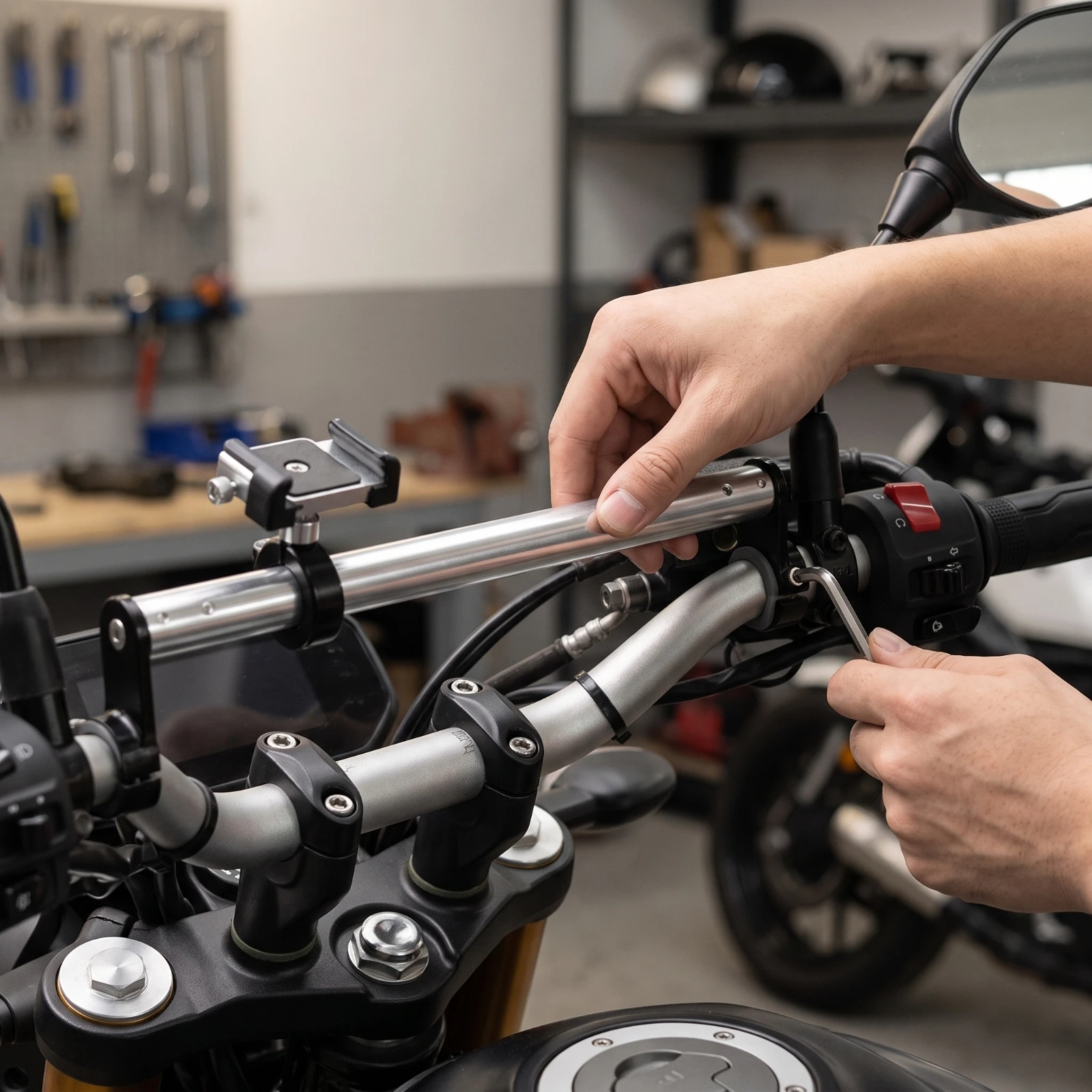 Handlebar Crossbar Long-Lasting Motorcycle Crossbar Motorcycle Bar Secure Scooter Handlebar Bar Reliable for Motorcyclists