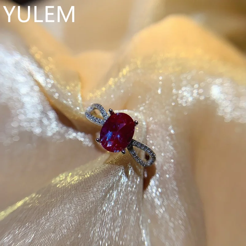 Changing Alexandrite Rings silver 925 7x9mm  Alexandrite Rose Gold Ring Vintage Promise Ring