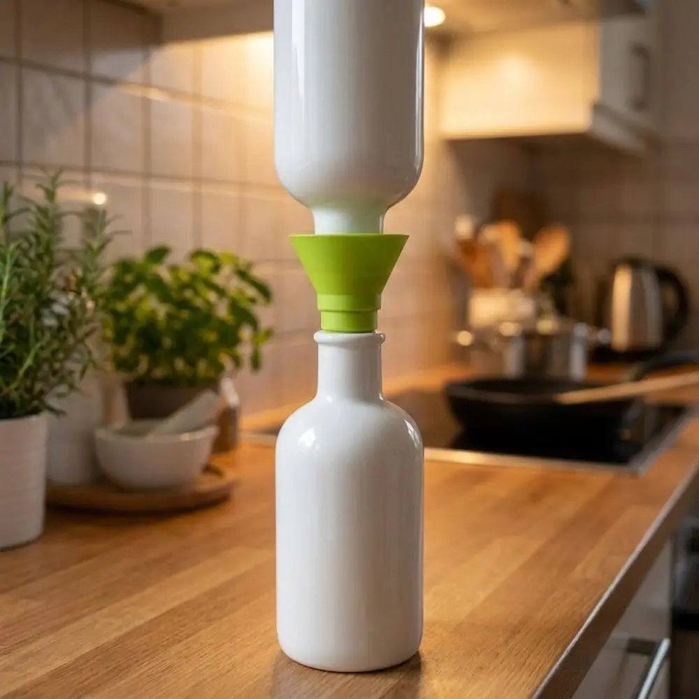 No Waste Liquid Transfer Funnel Leak-proof Retractable Dispensing Refill Funnel Splash-proof Smooth Liquid Flow