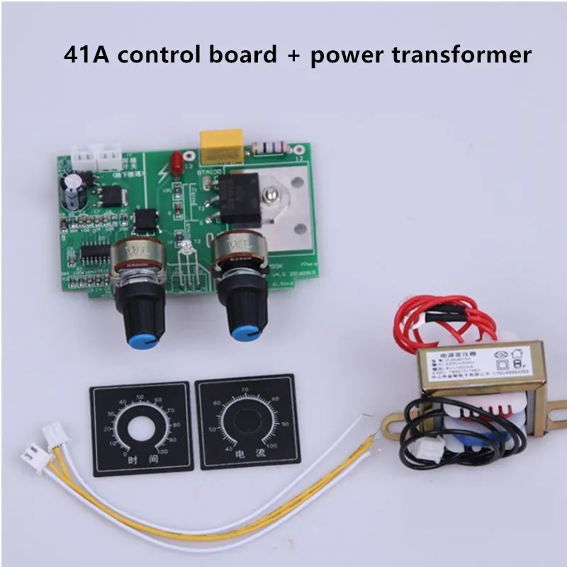 41A 100A Punktschweißmaschine DIY kompletter Satz Zubehör Punktschweißmaschine Steuerplatine Lithium-Batterie Leistungstransformator