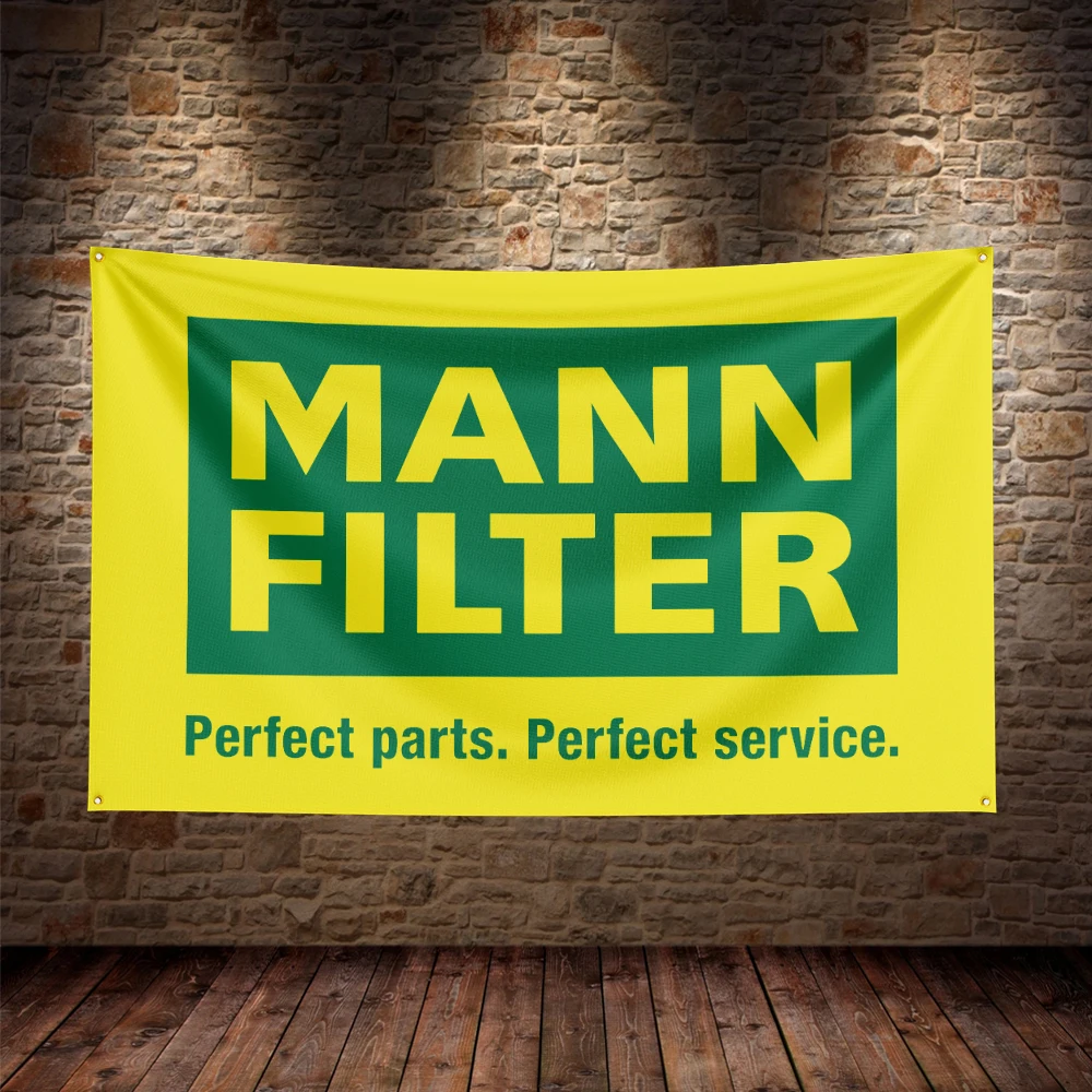 3X5Ft Mann Filters Flag Polyester Printed Car Banner For Decor