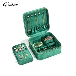 Large Capacity Jewelry Box Cross-border Velvet Double-layer Jewelry Storage Holder Jewelry Box Household
