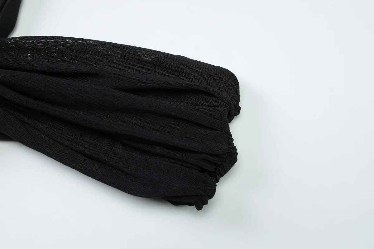 Geraffte Sheer Mesh Patchwork Off Schulter Maxi Kleid Frauen Elegante Sexy Lace Up Halter-Backless Bodycon Abend Party Lange Robe