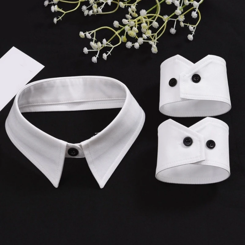 Shirt Sweater White Series False Collar Flared Wrist Cuffs Adjustable Decorative Sleeves Woman DIY Clothing Accessory