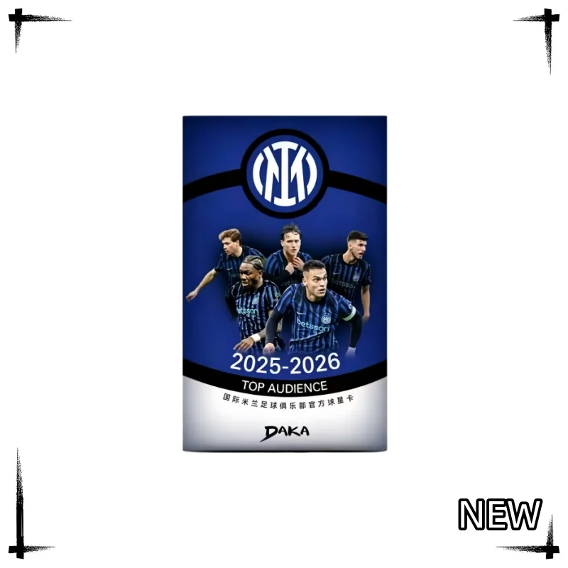 Daka NOVO 2025-2026 Cartas Colecionáveis Oficiais de Estrelas de Futebol: Manchester City, Juventus, AC Milan, Inter de Milão - Caixa Oficial
