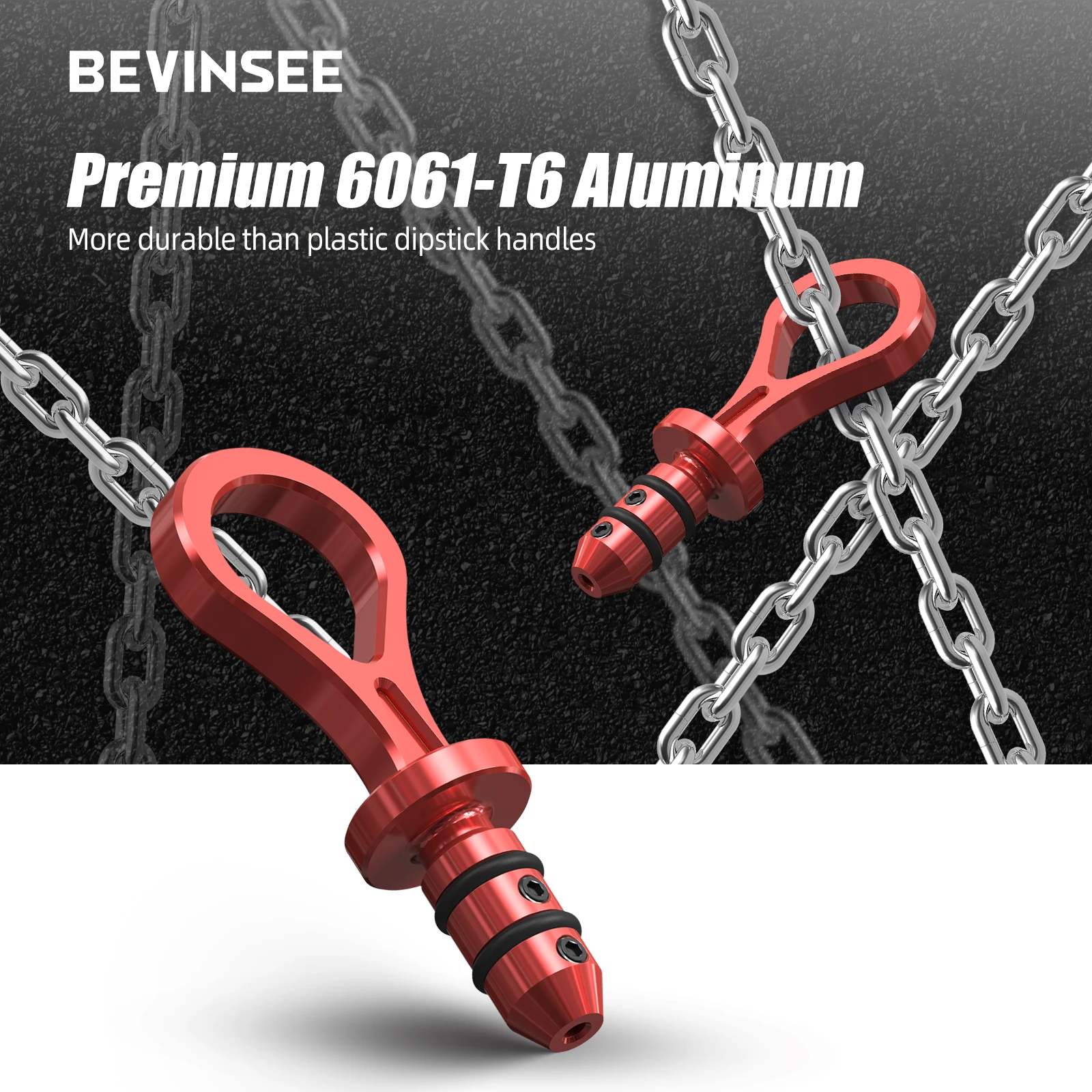 BEVINSEE Maniglia Astina di Livello Olio per BMW E46 E39 Z4 M52TU M54 325i 328i 330i 316i 318i 323i 316ti 318ti 525i 528i 530i