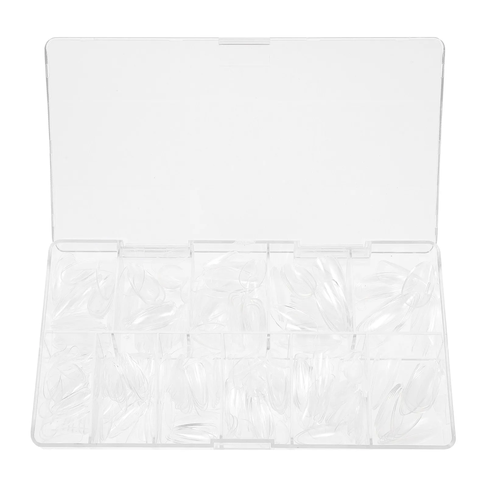 

500Pcs Invisible False Nails Clear Full Cover Almond Nail Tips Self Adhesive Press on Nails for Party Wedding Daily Nail Art