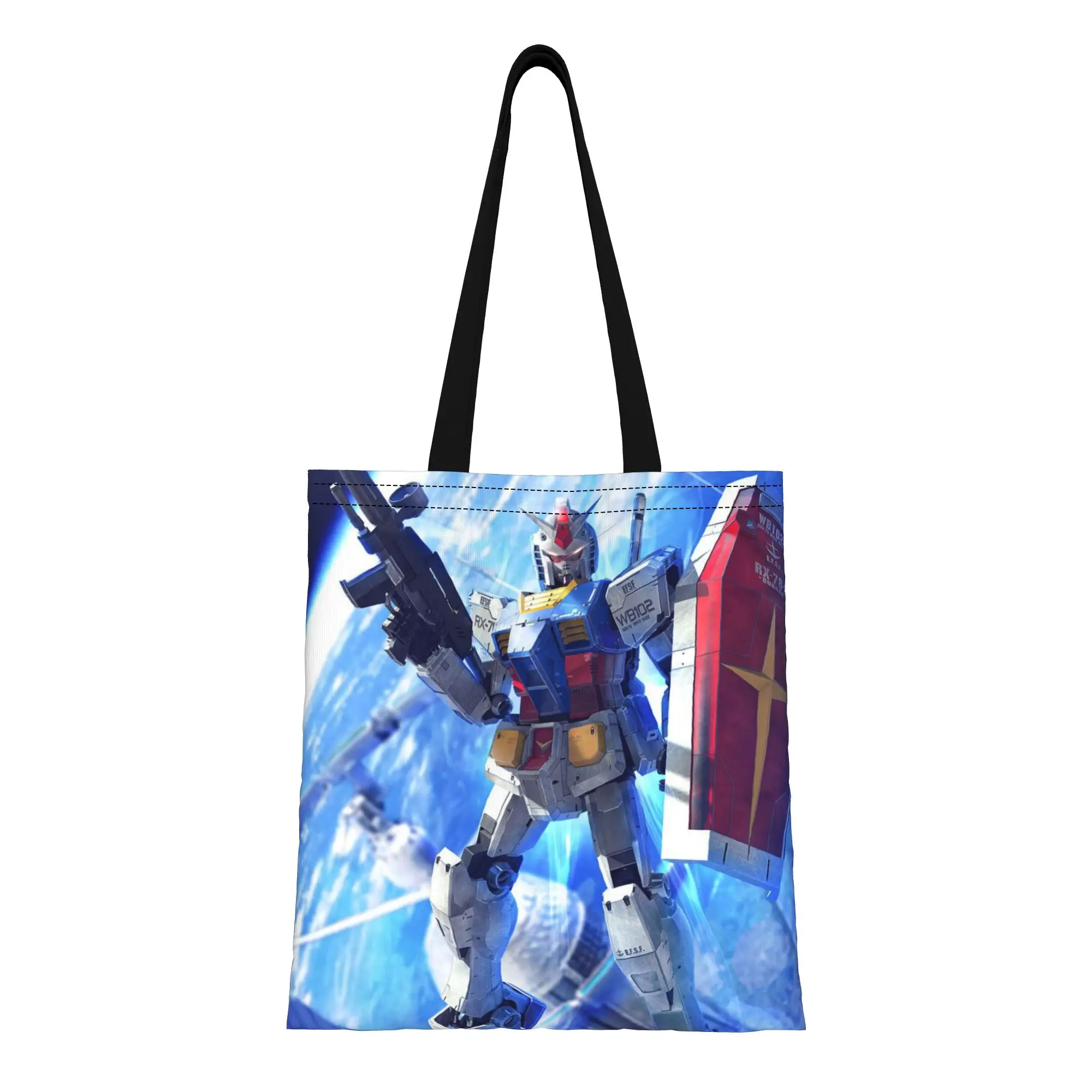 

Back to school season RX 78 2 (12) Gundam Canvas Tote Bag Perfect for Grocery Women's Top-Handle Bags