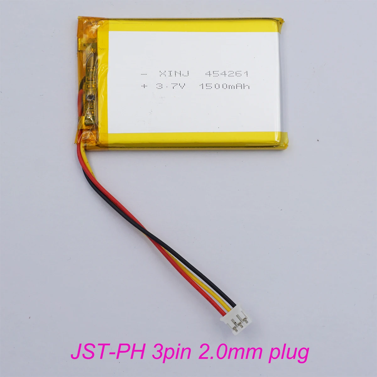 3.7V 1500mAh 5.55Wh Li-Polymer Replacement Li Lipo Rechargeable Battery 454261 JST-PH 3Pin 2.0mm connector plug NTC Thermistor