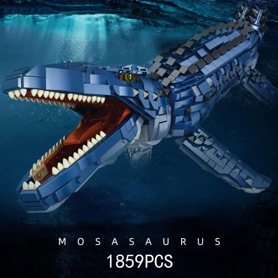 

Ancient Classic Jurassic Dinosaurs World Building Block Mosasaurus Model Brick Educational Toys Collection For Boys Gifts