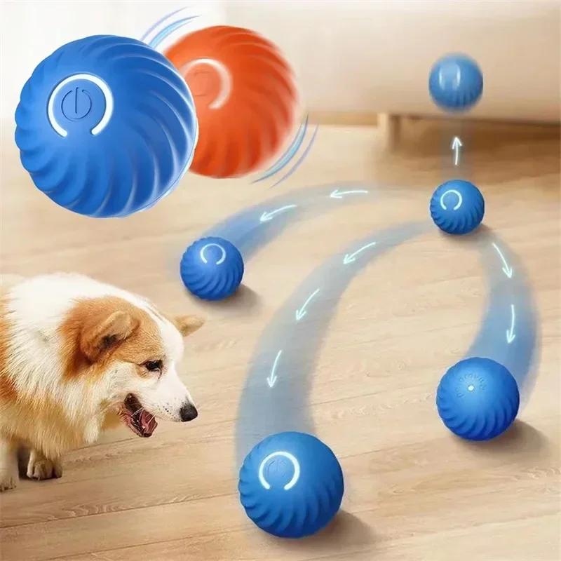 New Smart Pet Toy Ball Electric Interactive Game Automatic Jumping Rolling Ball Rechargeable Moving Puppy Cat Entertainment Toy