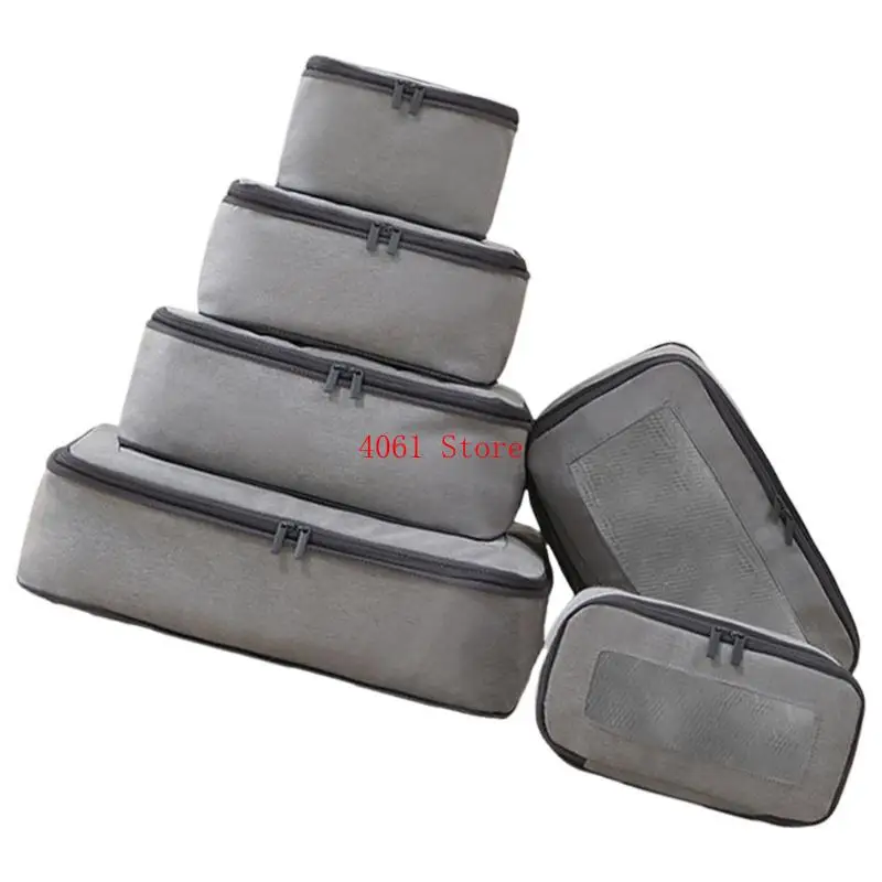 6Pcs Multipurpose Travel Packing Cubes Keep Your Clothing Neat and Accessible Space Saving Packing Efficient Pouches