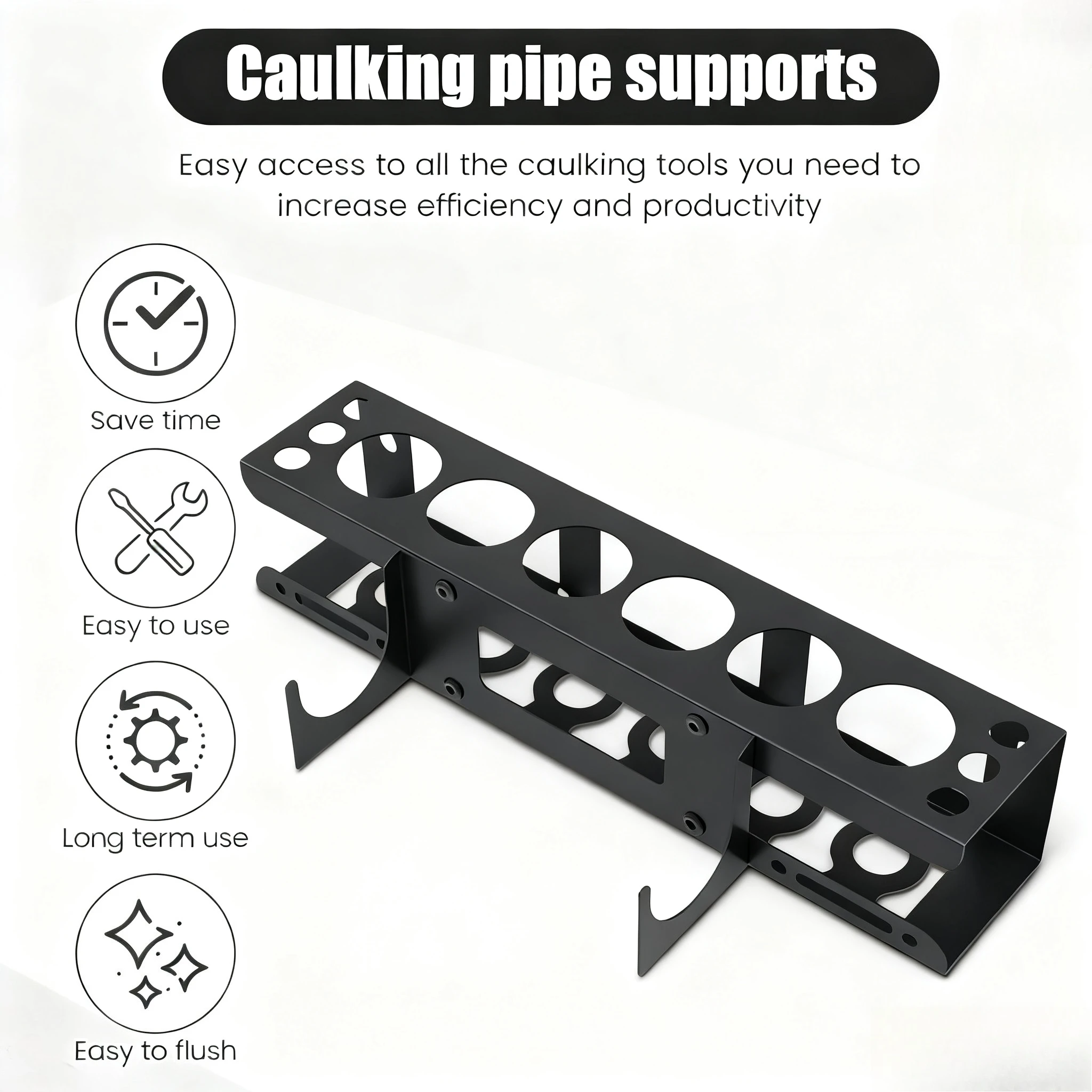Support de Tube de calfeutrage support de Tube de graisse en métal organisateur de mastic mural support de Tube de calfeutrage à main support de stockage d'outils de calfeutrage