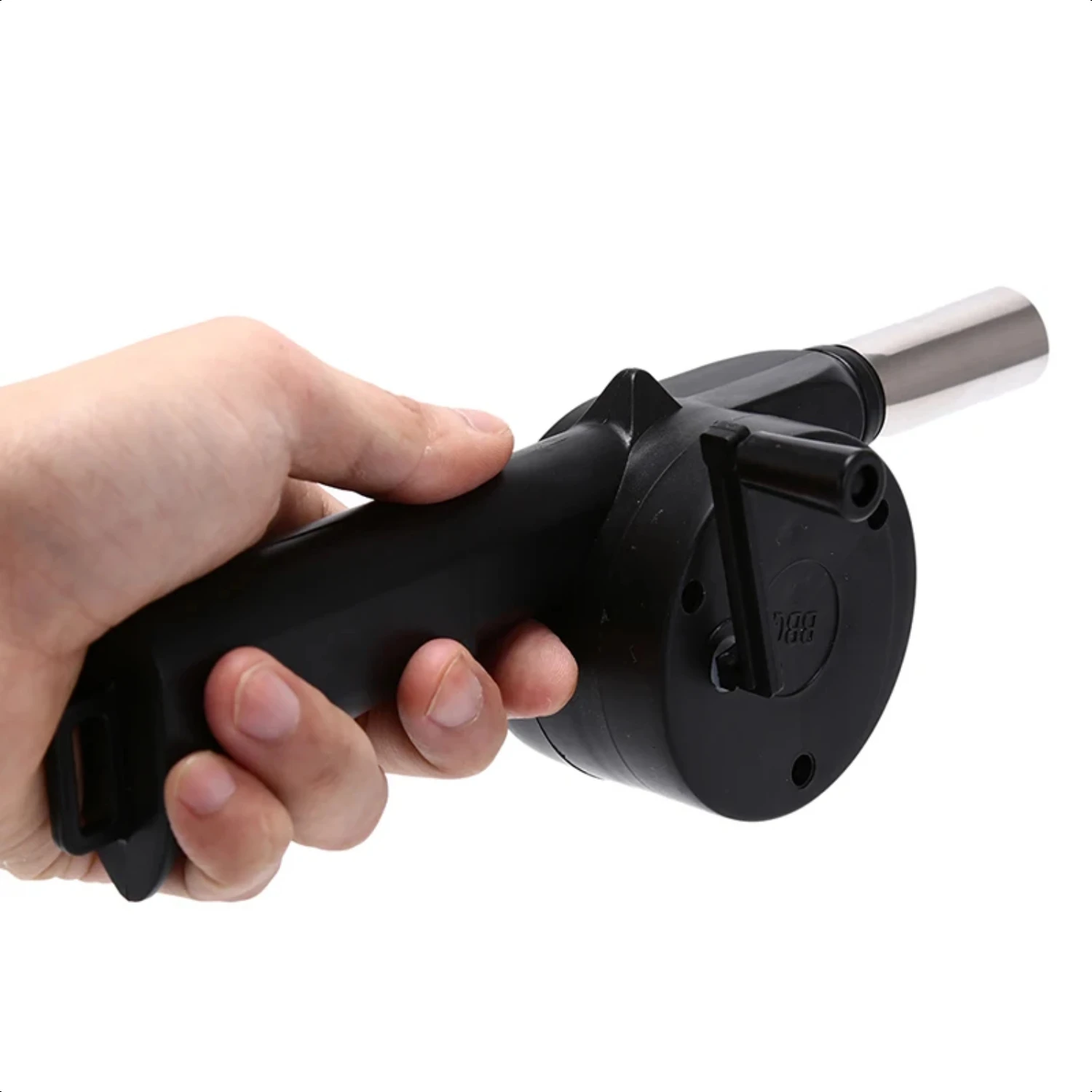 th this durable, compact, and lightweight portable hand crank BBQ fan air blower. Enhance your outdoor cooking game with this ef