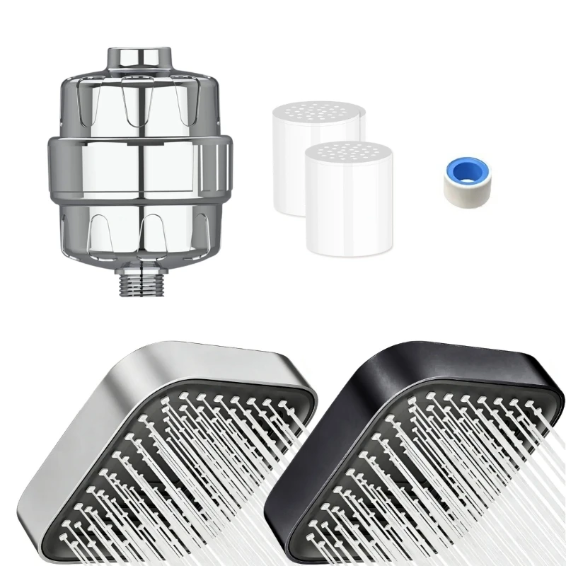 Premium 6 In Filtered Shower Head Advanced Filtration For Radiants Skin Hair Overall for Sensitive Skin Protecting