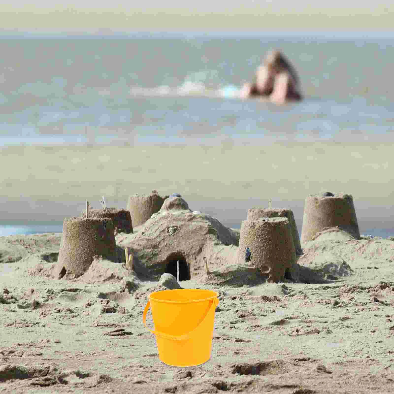 Speel zand Kinderspeelgoed Draagbare emmer Strandbenodigdheden Buiten Plastic emmers spelen