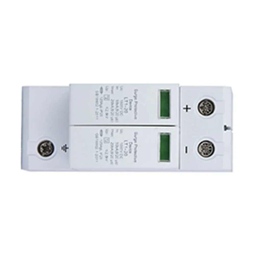 Overvoltage Protection 2P Lightning Protector 1000V 20KA DC Photovoltaic Protector Low Voltage Arrester Low Voltage Networks