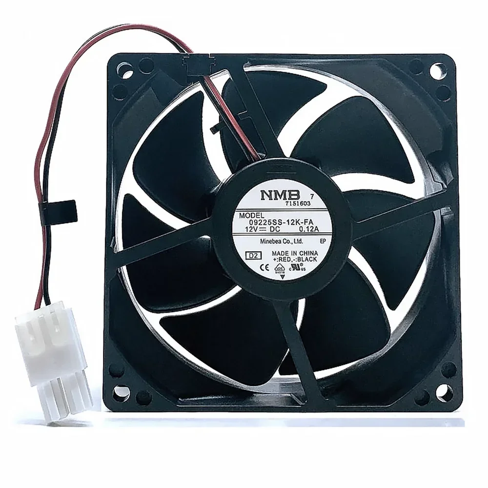 

+New 9cm for waterproof fan 12V NMB 9025 Refrigerator Fan 09225SS-12K-FA Computer Cabinet Power Fan