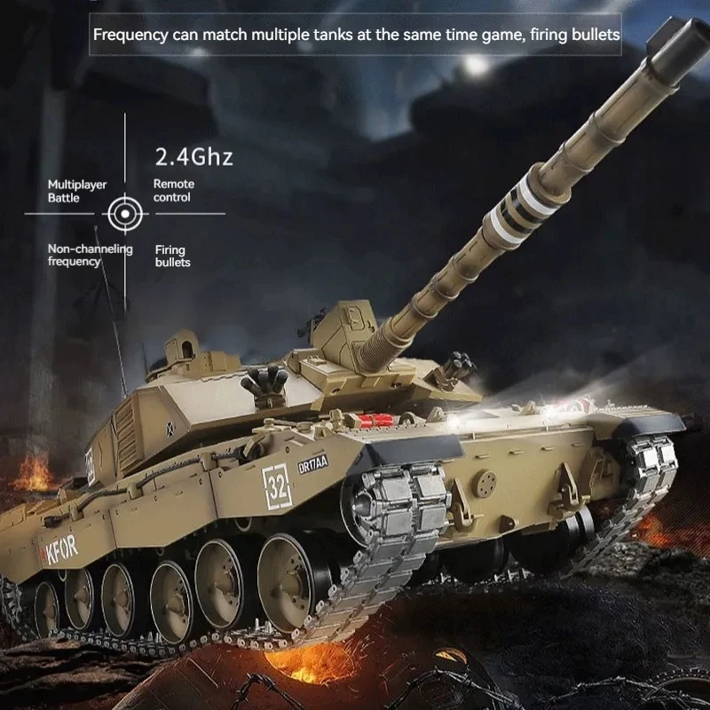 Großes ferngesteuertes Kampfpanzer-Spielzeugauto-Modell, Kindergeschenk, multifunktionale Rc-Panzerfahrzeug-Enthusiasten-Kollektion