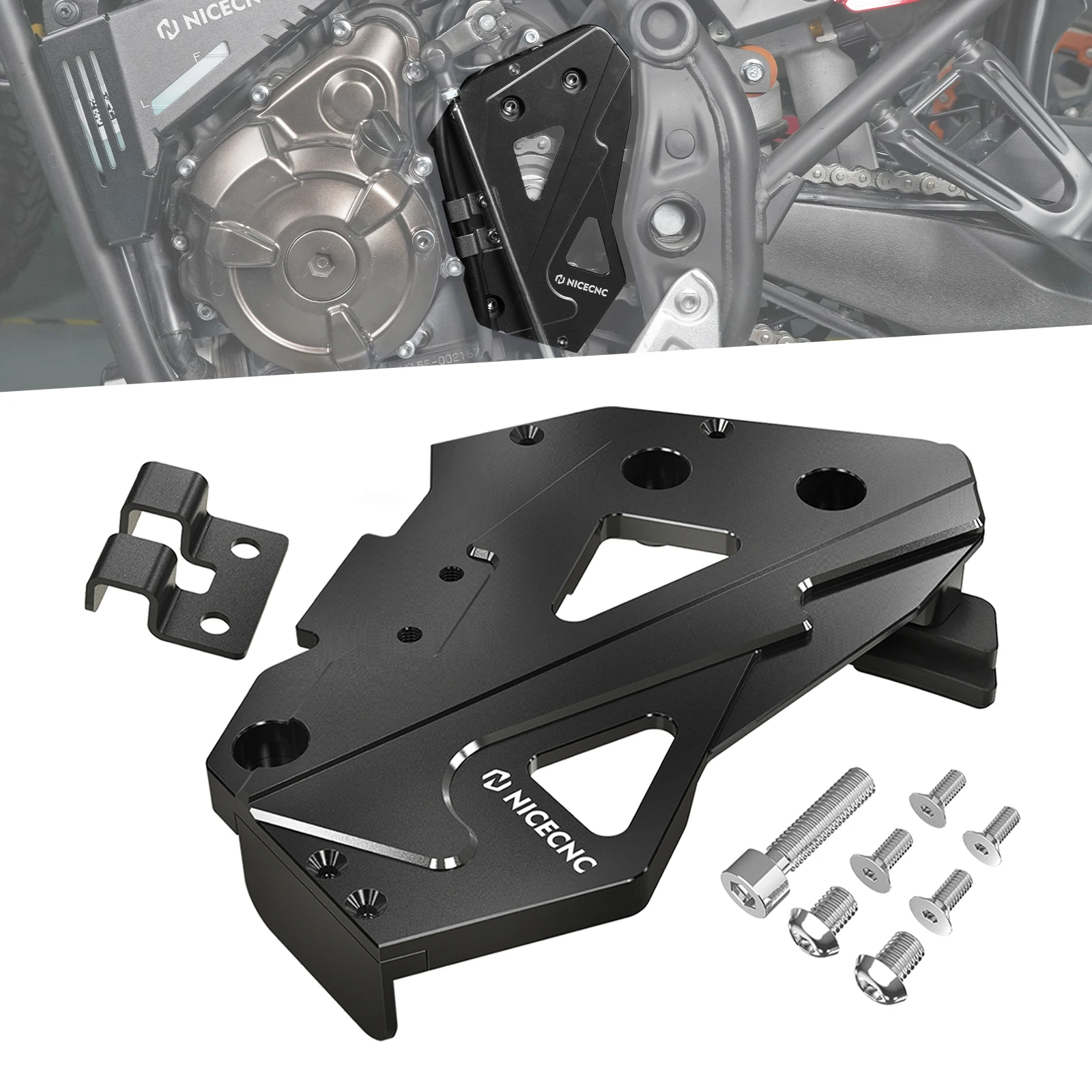 

For 2022 Yamaha Tenere 700 WR Sprocket Chain Protector Guard Cover Engine Case Saver for Yamaha Tenere 700/Rally Edition 19-2024