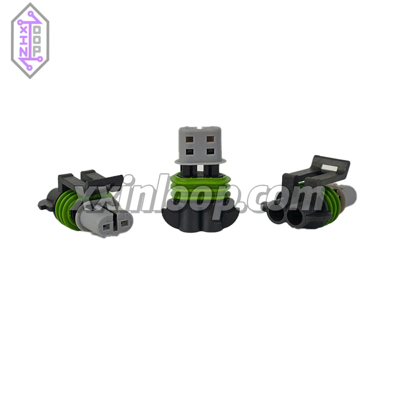 

15336195 2-Position Sealed GT150 Female Connector Housing Aptiv Black Compact Wire-to-Wire Automotive Harness