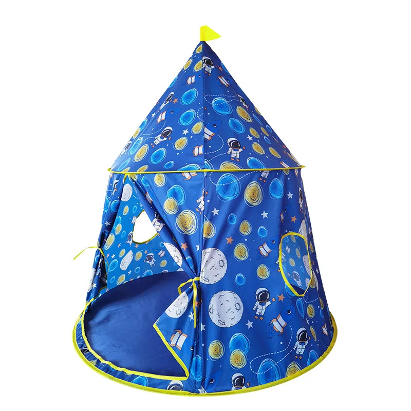 Draagbare opvouwbare tent speelgoed schattige tent baby speelhuis roze prinses prins astronaut tent binnen/buiten baby ballenbad kasteel