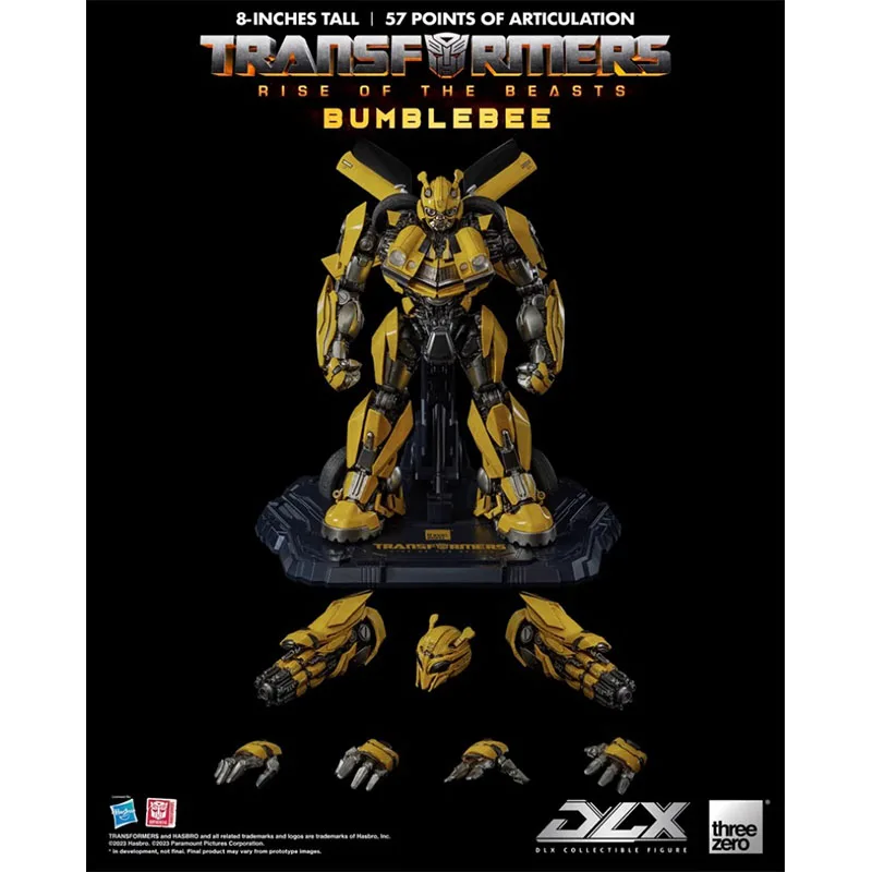 Original Threezero DLX 3Z05630W0 BUMBLEBEE TRANSFORMERS: RISE OF THE BEASTS PVC Animation Character Model Action Toys Gifts