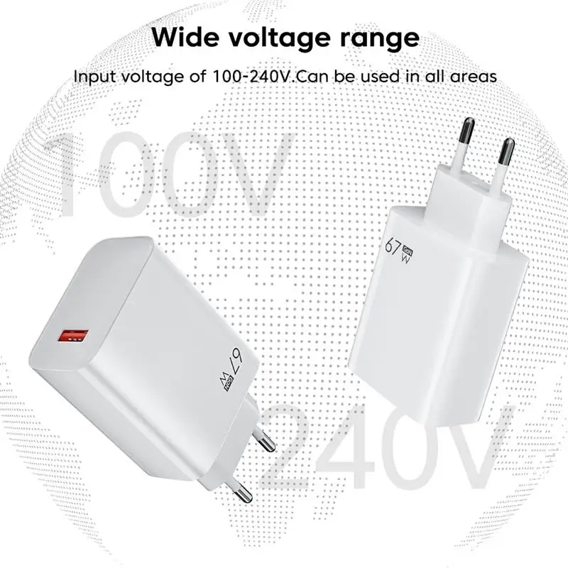 Original Power Adapter 67W Super Fast Charger For Xiaomi Mi 12 11 6A Type C Cable For Redmi Note 9 10 11 POCO X5 X4 Pro Charging