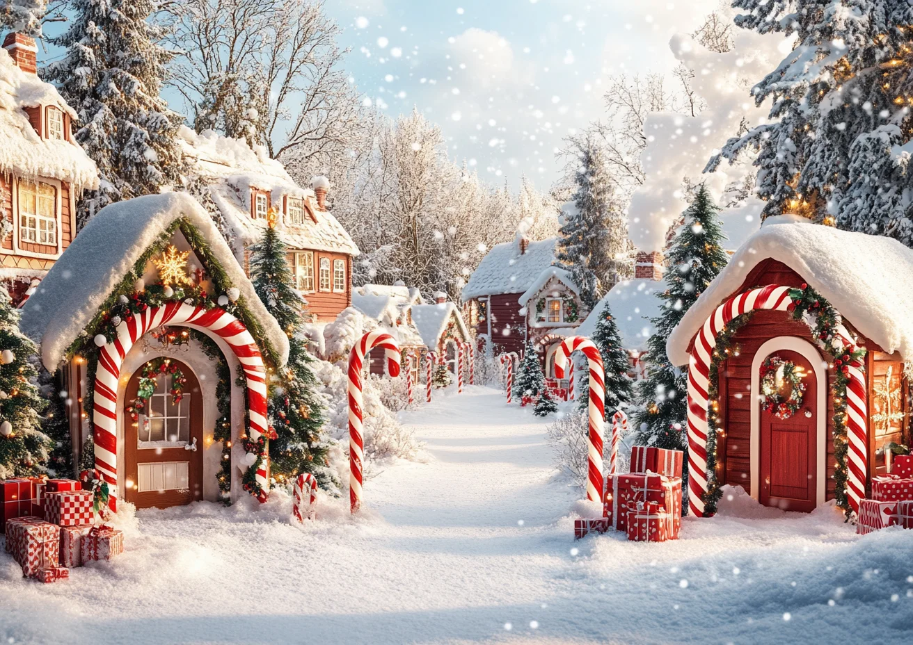 겨울 크리스마스 사진 배경 크리스마스 트리 엘크 눈송이 크리스마스 선물 실내 장식 배너 어린이 초상화 배경