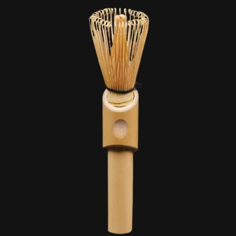 Japanese Style Matcha Whisk with Long Handle Portable Handmade Matcha Powder Brush Tool Traditional Stirring Brush