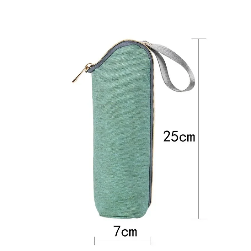 Funda aislante para biberón de bebé, bolsa térmica colgante para cochecito, soporte para biberón, 500ml