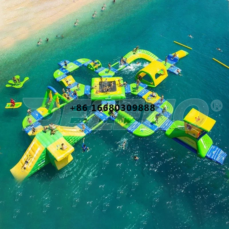 Ocean inflatable floating water playground, mega inflatable waterpark prices, inflatable water sport games