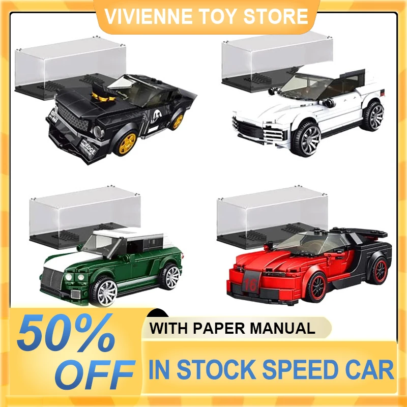 Mold KING 27024 Technical Vehicle Building Sports Speed Racing Car con Display Box Assembly Bricks giocattolo per bambini regalo di natale