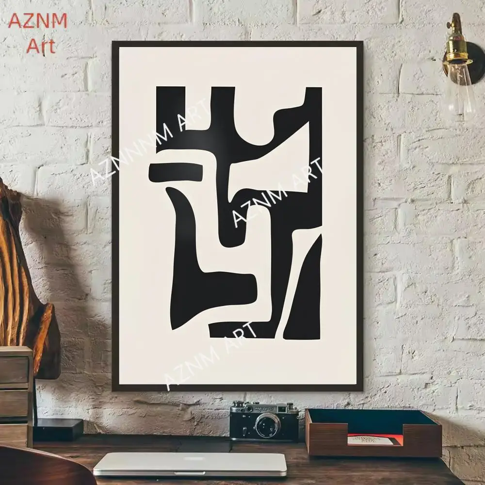 Black White Modernism Exhibition Poster For Living Room,bedroom,bar Wall Art Prints Paper Sticker Decoration Gifts