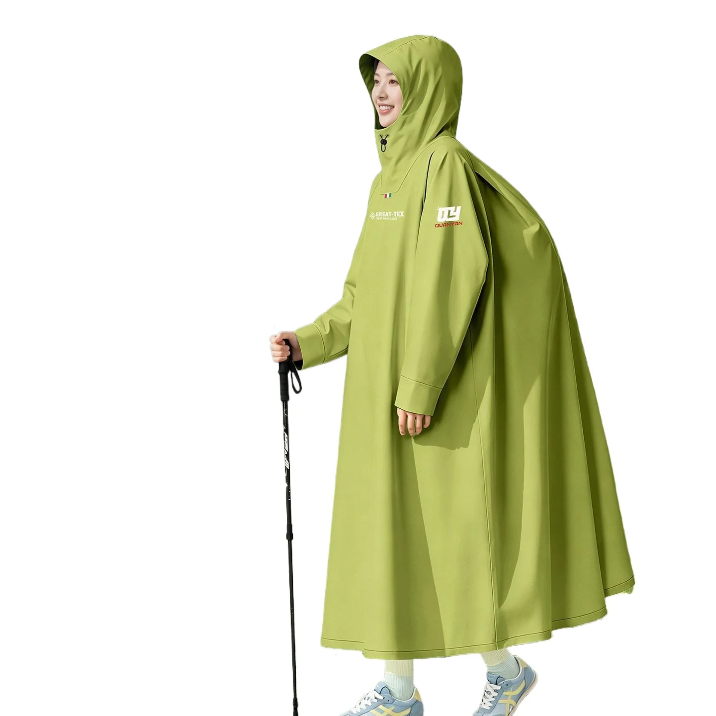 Fashion Long Raincoat for Women Men Portable Outdoor Adult Rain Suit Anti Storm Capsule Raincoat