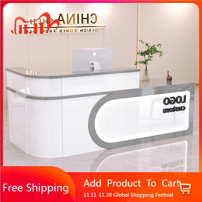 

Company Modern Reception Desks Beauty Shop Bar Luxury Hotel Display Design Reception Desks Restaurant Bureau Trendy Furniture