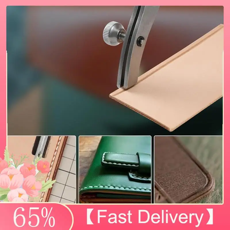 ~Latest Model Adjustable Edge Creaser For Leather Crafting And Working Tools, Stainless Steel With Black Walnut Handle