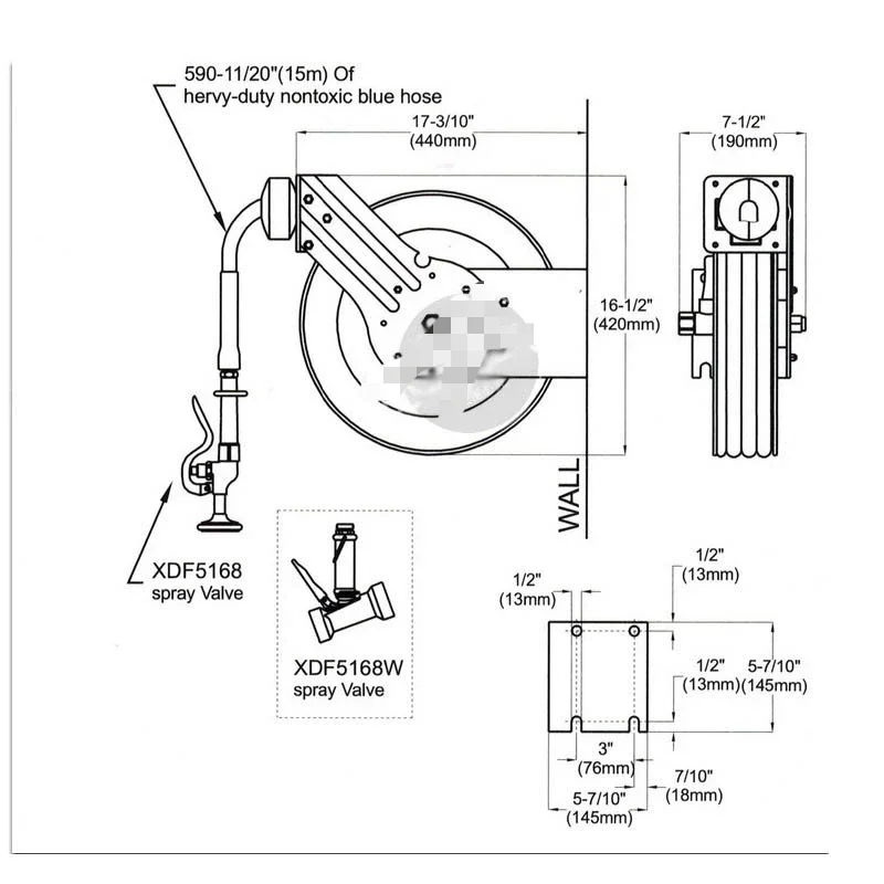 Restaurant Floor Faucet B-7232-01 High Pressure Kitchen Floor Washing B-7212