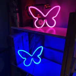 Butterfly LED Neon Light Luminous Christmas Decoration Neon Lamp For Home Living Room Party Wall Decor Festival Adult Kid Gift