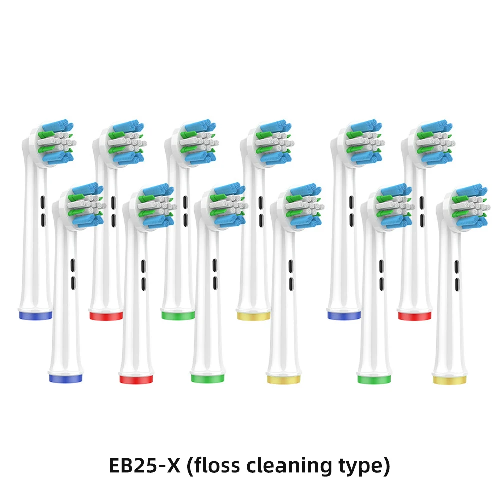 전동 칫솔 교체 헤드, 치실 청소 칫솔 헤드, 구강 B 칫솔 노즐 EB25-X, 8 개, 12 개, 16 개, 20 개 