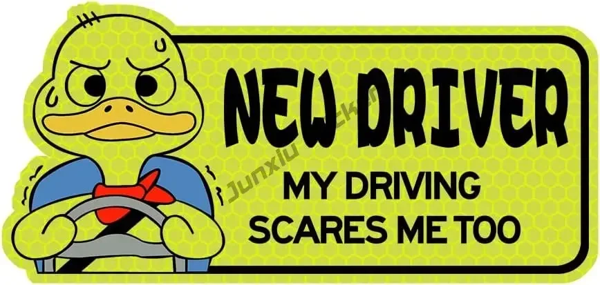 New Driver Vinyl Sticker Cool Car Decal For Window Bumper Waterproof Scratch Resistant Keep Distance Safety Accessories