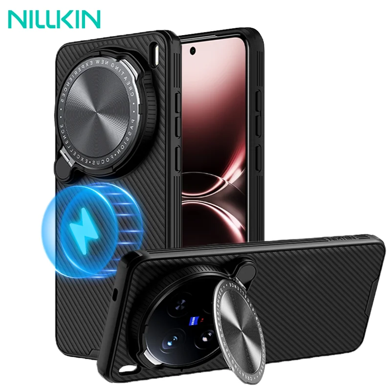 

For Vivo X200 Ultra Magsafe Case NILLKIN CamShield Prop With Foldable Protection Lens Stand Magnetic Cover For Vivo X200 Ultra