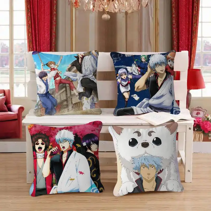 

GINTAMA-s Pillow Cushion Cover Pillowcase Living Room Sofa Home Decor Customized