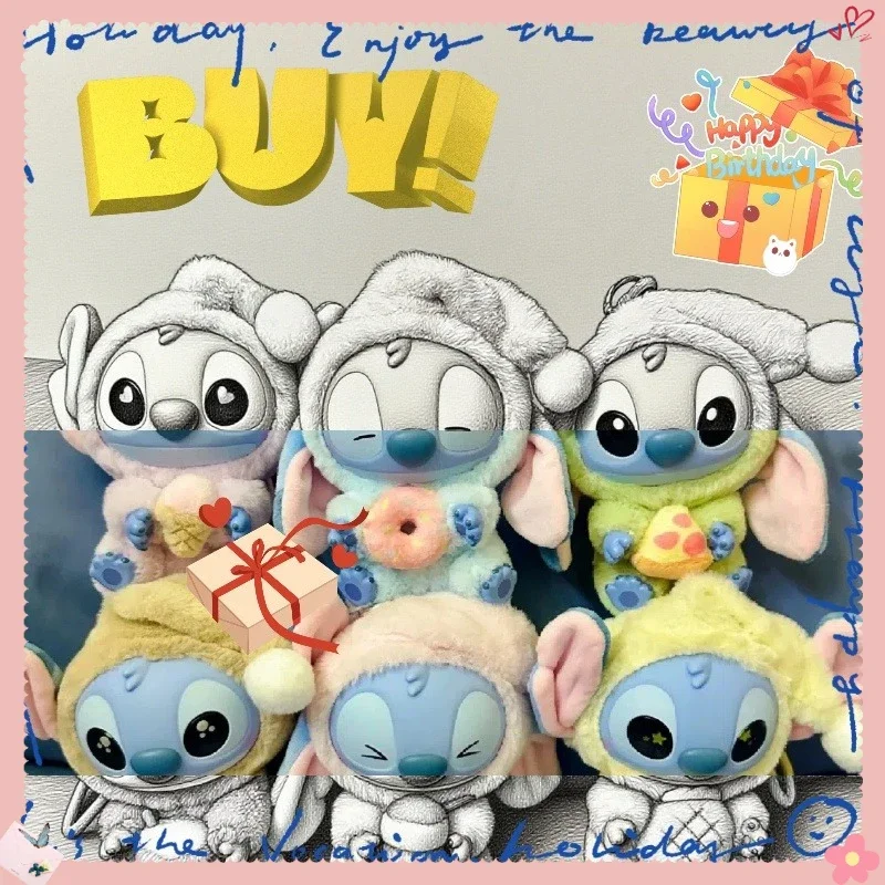Mainan Seri Pesta Hewan BARU Blind Box Stitch Lucu Kotak Misterius Boneka Berbulu Lembut Dekorasi Tas Hadiah Gantungan Kunci Mainan Lucu