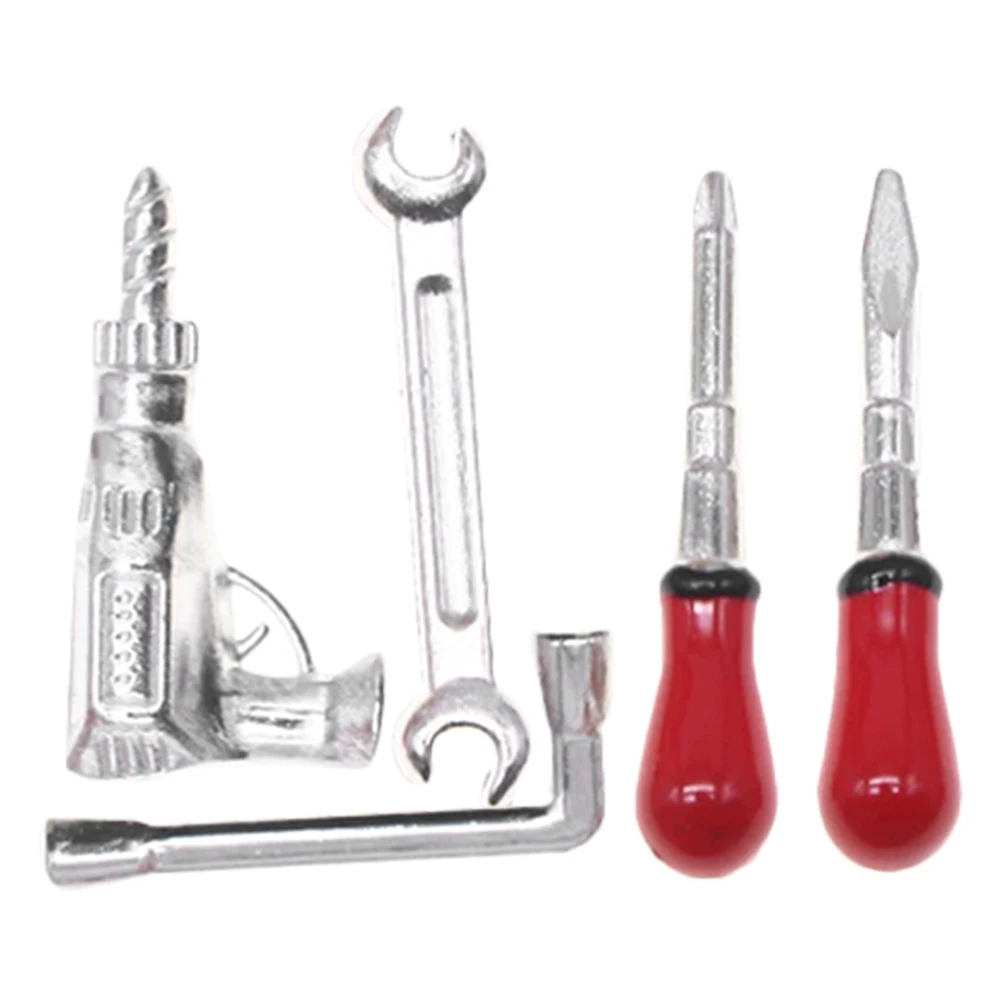

Children's Toy Tools Kit Dollhouse Model Electric Drill Alloy Miniature Construction Toys